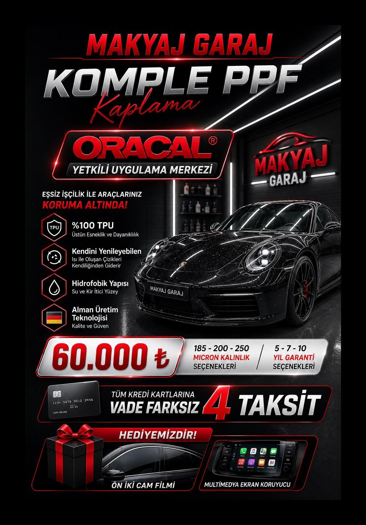 Makyaj Garaj komple PPF kaplama fiyat kampanyası